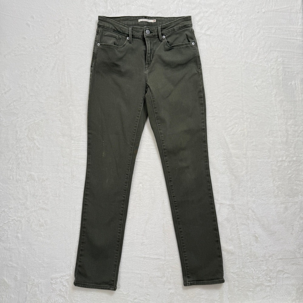 Levi's Jeans Womens 28‎ Olive Green Mid Rise Skinny Stretch Denim Pants